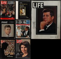 7d0230 LOT OF 7 JOHN F. KENNEDY MAGAZINES 1960s Life, Post, Look, JFK Memorial Book!