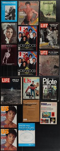 7d0216 LOT OF 17 MAGAZINES 1960s-1980s Cinefantastique, Life, Us, High Fidelity, Pilote & more!