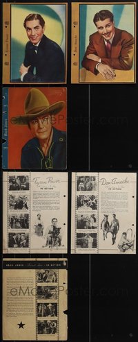 7d1137 LOT OF 3 DIXIE ICE CREAM PREMIUMS 1930s-1940s great portaits of top stars with biographies!