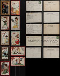 7d1154 LOT OF 10 WILLIAM ADDISON DWIGGINS POSTCARDS 1910s great cartoon art with clever sayings!