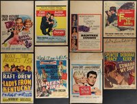 7d0061 LOT OF 8 UNFOLDED & FORMERLY FOLDED WINDOW CARDS 1930s-1960s a variety of movie images!