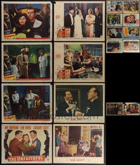 7d0799 LOT OF 18 LOBBY CARDS 1940s-1950s great scenes from a variety of different movies!