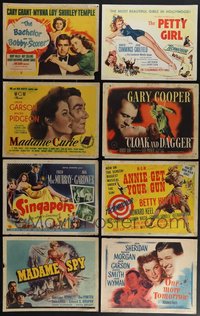 7d0827 LOT OF 8 TITLE CARDS IN MUCH LESSER CONDITION 1940s-1950s from a variety of movies!