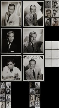 7d0948 LOT OF 28 PORTRAIT 8X10 STILLS 1940s-1970s John Wayne, Charlton Heston & other top stars!