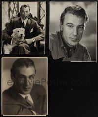 7d0182 LOT OF 3 SIGNED GARY COOPER OVERSIZED STILLS 1930s-1940s one by photographer Walling Jr!