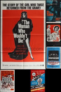 7d0188 LOT OF 8 FOLDED 1960s-1970s MISCELLANEOUS POSTERS 1960s-1970s a variety of movie images!