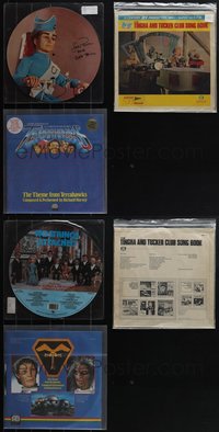 7d0081 LOT OF 3 ENGLISH RECORDS 1960s-80s Thunderbirds No Strings Attached signed by Shane Rimmer!