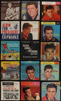 7d1147 LOT OF 15 45 RPM RECORD SLEEVES 1950s-1960s Hayley Mills, Alvin and the Chipmunks & more!