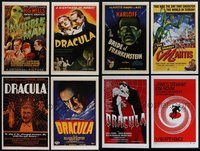 7d0084 LOT OF 11 UNFOLDED UNIVERSAL MASTERPRINTS 2001 all the best horror movies including Dracula!