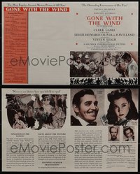 7d0080 LOT OF 6 GONE WITH THE WIND HERALDS 1939 Clark Gable, Vivien Leigh, all-time classic!