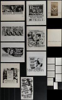 7d1036 LOT OF 9 8X10 STILLS SHOWING 3SHEET 6SHEET & 24SHEET IMAGES 1940s great poster images!