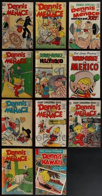 7d0854 LOT OF 11 DENNIS THE MENACE COMIC BOOKS 1950s-1960s created by Hank Ketcham!