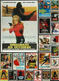 7d0051 LOT OF 26 FOLDED ITALIAN ONE-PANELS 1960s-1980s great images from a variety of movies!