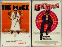 7d0709 LOT OF 3 FOLDED BLAXPLOITATION ONE-SHEETS 1970s The Mack, Hit Man, Cleopatra Jones!