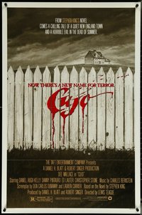 7d0687 LOT OF 4 FOLDED CUJO ONE-SHEETS 1983 Stephen King, horror art by Robert Tanenbaum!