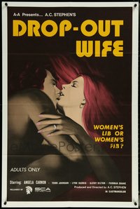 7d0665 LOT OF 5 FOLDED DROP-OUT WIFE ONE-SHEETS 1972 women's lib or women's fib, Ed Wood wrote it!