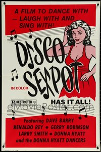 7d0686 LOT OF 4 FOLDED DISCO SEXPOT ONE-SHEETS 1979 a film to dance with, laugh with & sing with!