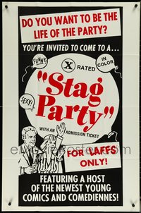 7d0554 LOT OF 11 FOLDED STAG PARTY ONE-SHEETS 1970s do you want to be the life of the party!