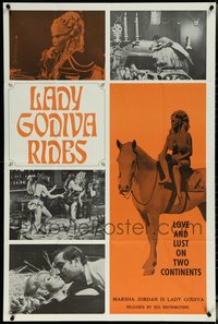 7d0519 LOT OF 15 FOLDED LADY GODIVA RIDES ONE-SHEETS 1969 love and lust on two continents!