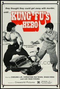 7d0436 LOT OF 23 FOLDED KUNG-FU'S HERO ONE-SHEETS 1979 super-human feats of strength, Bolo Yeung!