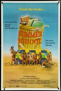 7d0413 LOT OF 25 FOLDED SUMMER SCHOOL ONE-SHEETS 1977 the movie your parents will hate!