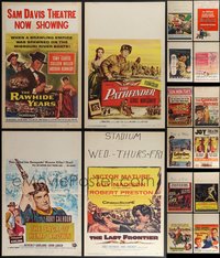 7d0279 LOT OF 21 FOLDED WINDOW CARDS 1950s great images from a variety of different movies!