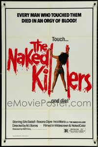 7d0383 LOT OF 29 FOLDED NAKED KILLERS ONE-SHEETS 1979 every man died in an orgy of blood!