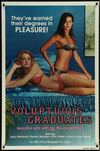 7d0551 LOT OF 11 FOLDED VOLUPTUOUS GRADUATES ONE-SHEETS 1980 they've earned degrees in PLEASURE!