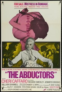 7d0710 LOT OF 3 FOLDED ABDUCTORS ONE-SHEETS 1972 sexy Cheri Caffaro is a mistress in bondage!