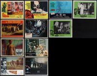 7d0825 LOT OF 11 HORROR/SCI-FI LOBBY CARDS 1950s-1980s great scenes from several different movies!