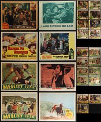 7d0787 LOT OF 27 COWBOY WESTERN LOBBY CARDS 1930s-1950s incomplete sets from several movies!