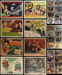 7d0776 LOT OF 35 LOBBY CARDS 1920s-1950s incomplete sets from a variety of different movies!