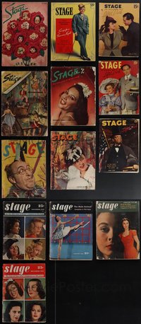 7d0219 LOT OF 13 STAGE THE MAGAZINE OF AFTER-DARK ENTERTAINMENT THEATER MAGAZINES 1940s cool!