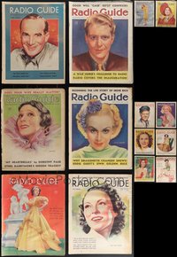 7d0218 LOT OF 14 1937 RADIO GUIDE MAGAZINES 1937 all with wonderful cover art of top stars!