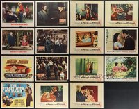 7d0816 LOT OF 15 1940s-1950s LOBBY CARDS 1940s-1950s incomplete sets from a variety of movies!