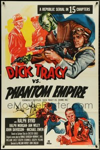 7d0470 LOT OF 20 FOLDED DICK TRACY VS. CRIME INC. R52 RE-TITLED ONE-SHEETS R1952 Phantom Empire!