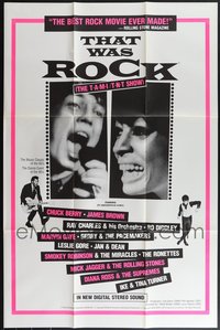 7d0572 LOT OF 10 FOLDED 27X41 THAT WAS ROCK ONE-SHEETS 1984 Rolling Stones, Chuck Berry, Diana Ross