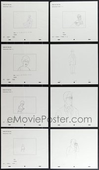 7d0123 LOT OF 8 KING OF THE HILL PENCIL DRAWINGS 1997 art of Hank, Peggy, Bobby, Bill & more!