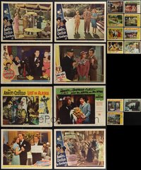 7d0797 LOT OF 19 ABBOTT & COSTELLO LOBBY CARDS 1940s-1950s great scenes from some of their movies!