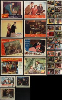 7d0775 LOT OF 35 MOSTLY FILM NOIR LOBBY CARDS 1940s-1950s great scenes from several movies!