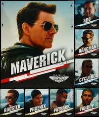 7d0001 LOT OF 9 TOP GUN: MAVERICK 37X44 CANNES FILM FESTIVAL POSTERS 2022 Tom Cruise & 8 top cast!