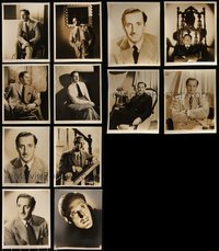 7d1016 LOT OF 12 8X10 BASIL RATHBONE STUDIO PORTRAITS 1940s great images of the English star!