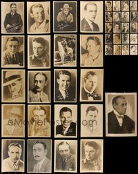 7d1082 LOT OF 41 DELUXE 5X7 FAN PHOTOS OF 1920S ACTORS WITH FACSIMILE AUTOGRAPHS 1920s cool!