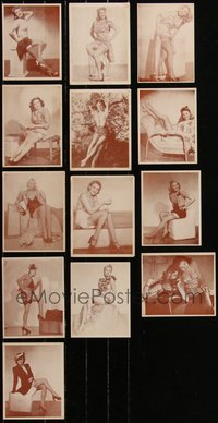 7d1148 LOT OF 13 1940S LEG & NYLON UNDER-THE-COUNTER PHOTOS 1940s portraits of sexy ladies!