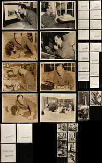 7d0981 LOT OF 19 BASIL RATHBONE 8X10 CANDID AT HOME PORTRAITS 1930s relaxing with his dog & more!