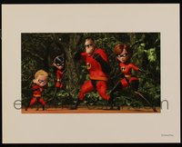 7d0165 LOT OF 12 INCREDIBLES 11X14 LITHO PRINTS 2004 great image of the Pixar superhero family!