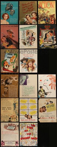 7d0122 LOT OF 8 TRADE ADS 1940s-1950s cool movie images not used anywhere else!