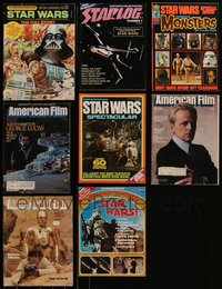 7d0227 LOT OF 8 STAR WARS RELATED MAGAZINES 1977-1980s Starlog, American Film, Famous Monsters!