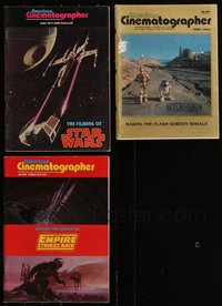 7d0237 LOT OF 3 AMERICAN CINEMATOGRAPHER MOVIE MAGAZINES STAR WARS ISSUES 1977-1983 great articles!