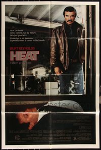 7d0642 LOT OF 6 FOLDED HEAT ONE-SHEETS 1986 tough Burt Reynolds isn't a violent man by nature!